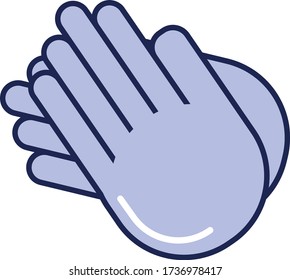 vector illustration of cleanliness gloves hand