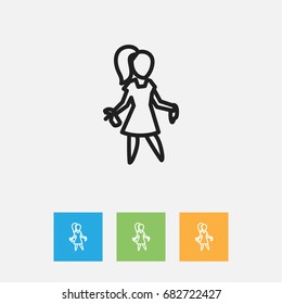 Vector Illustration Of Cleanup Symbol On Chores Outline. Premium Quality Isolated Beauty Element In Trendy Flat Style.