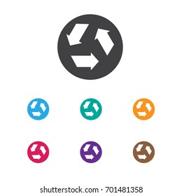 Vector Illustration Of Cleanup Symbol On Garbage Recycling Icon. Premium Quality Isolated Ecology Element In Trendy Flat Style.