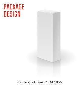 Vector Illustration of Clear Craft Box for Design, Website, Background, Banner. Retail Folding package Template. Fold pack Blank for your brand on it