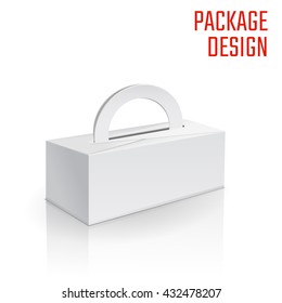 Vector Illustration of Clear Craft Box for Design, Website, Background, Banner. Retail Folding package Template. Fold pack Blank for your brand on it