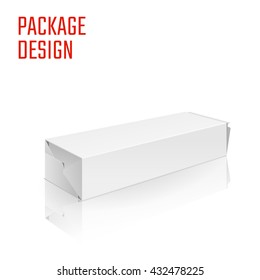 Vector Illustration of Clear Craft Box for Design, Website, Background, Banner. Retail Folding package Template. Fold pack Blank for your brand on it