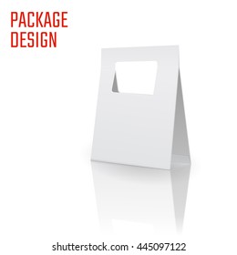 Vector Illustration of Clear Craft Box for Design, Website, Background, Banner. Retail Folding package Template. Fold pack Blank for your brand on it
