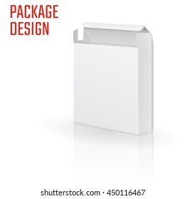 Vector Illustration of Clear Craft Box for Design, Website, Background, Banner. Retail Folding package Template. Fold pack Blank for your brand on it