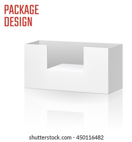 Vector Illustration of Clear Craft Box for Design, Website, Background, Banner. Retail Folding package Template. Fold pack Blank for your brand on it