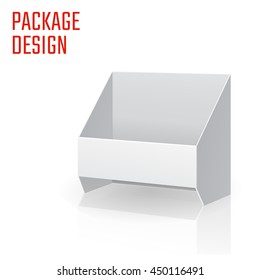 Vector Illustration of Clear Craft Box for Design, Website, Background, Banner. Retail Folding package Template. Fold pack Blank for your brand on it