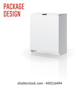Vector Illustration of Clear Craft Box for Design, Website, Background, Banner. Retail Folding package Template. Fold pack Blank for your brand on it