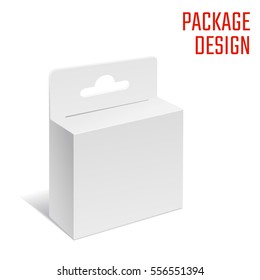 Vector Illustration of Clear Craft Box for Design, Website, Background, Banner. Retail Folding package Template. Fold pack Blank for your brand on it.