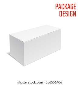 Vector Illustration of Clear Craft Box for Design, Website, Background, Banner. Retail Folding package Template. Fold pack Blank for your brand on it.