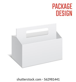 Vector Illustration of Clear Craft Box for Design, Website, Background, Banner. Retail Folding package Template. Fold pack Blank for your brand on it