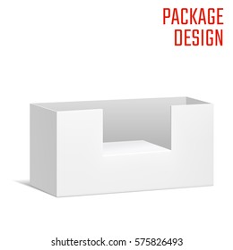 Vector Illustration of Clear Craft Box for Design, Website, Background, Banner. Retail Folding package Template. Fold pack Blank for your brand on it