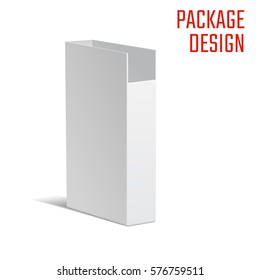 Vector Illustration of Clear Craft Box for Design, Website, Background, Banner. Retail Folding package Template. Fold pack Blank  for document for your brand on it