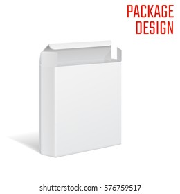 Vector Illustration of Clear Craft Box for Design, Website, Background, Banner. Retail Folding package Template. Fold pack Blank for your brand on it