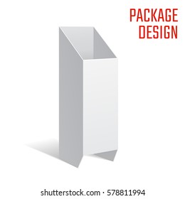 Vector Illustration of Clear Craft Box for Design, Website, Background, Banner. Retail Folding package Template. Fold pack Blank for your brand on it