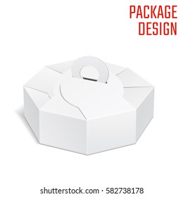 Vector Illustration of Clear Craft Box for Design, Website, Background, Banner. Retail Folding package Template. Fold pack Blank for your brand on it