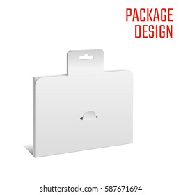 Vector Illustration of Clear Craft Box for Design, Website, Background, Banner. Retail Folding package Template. Fold pack Blank for your brand on it.