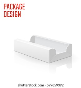 Vector Illustration of Clear Craft Box for Design, Website, Background, Banner. Retail Folding package Template. Fold pack Blank for your brand on it