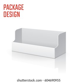 Vector Illustration of Clear Craft Box for Design, Website, Background, Banner. Retail Folding package Template. Fold pack Blank for your brand.