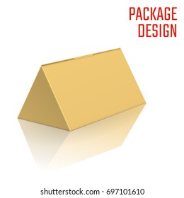 Vector Illustration of Clear Craft Box for Design, Website, Background, Banner. Retail Folding package Template. Fold pack Blank for your brand on it