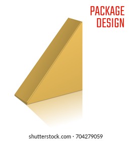 Vector Illustration of Clear Craft Box for Design, Website, Background, Banner. Retail Folding package Template. Fold pack Blank for your brand on it