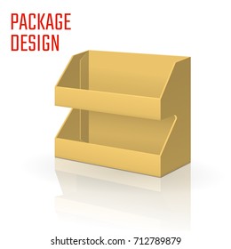 Vector Illustration of Clear Craft Box for Design, Website, Background, Banner. Retail Folding package Template. Fold pack Blank for your brand on it