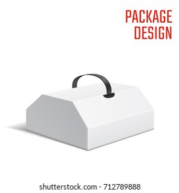 Vector Illustration of Clear Craft Box for Design, Website, Background, Banner. Retail Folding package Template. Fold pack Blank for your brand on it
