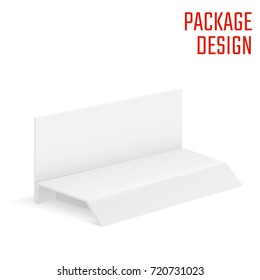 Vector Illustration of Clear Craft Box for Design, Website, Background, Banner. Retail Folding package Template. Fold pack Blank for your brand on it