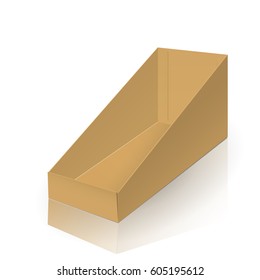 Vector Illustration of Clear Gift Carton Box for Design, Website, Background, Banner. Package Template isolated on white. Retail pack with for your brand on it