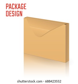 Vector Illustration of Clear Gift Carton Box for Design, Website, Background, Banner. Package Template isolated on white. Retail pack with for your brand on it