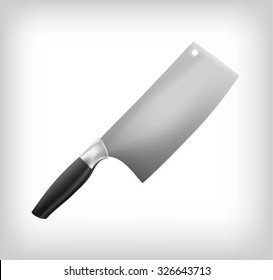 vector illustration. cleaver on a white background. meat knife