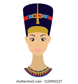 vector illustration of Cleopatra, Nefertiti