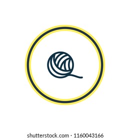 Vector illustration of clew icon line. Beautiful animal element also can be used as yarn icon element.