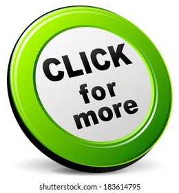 Vector illustration of click 3d icon on white background