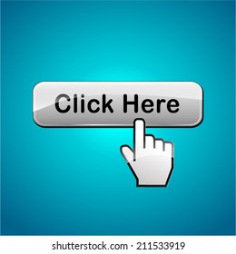 Vector illustration of click here web button concept