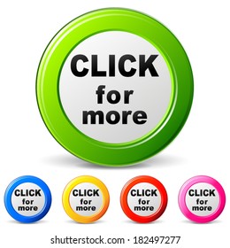 vector illustration of click icons on white background