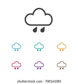 Vector Illustration Of Climate Symbol On Deluge Icon. Premium Quality Isolated Precipitation Element In Trendy Flat Style.