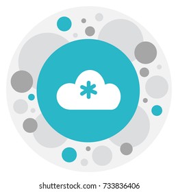Vector Illustration Of Climate Symbol On Winter Weather Icon. Premium Quality Isolated Snowy Sky Element In Trendy Flat Style.