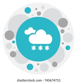 Vector Illustration Of Climate Symbol On Frosty Icon. Premium Quality Isolated Snowcapped Element In Trendy Flat Style.