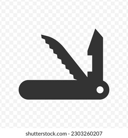 Ilustración vectorial del icono de la herramienta de escalada en color oscuro y fondo transparente (png).