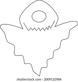 vector illustration of a clipart outline of a cast