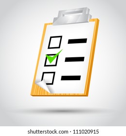 Vector illustration of clipboard