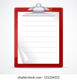 Vector illustration of clipboard