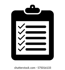 Vector Illustration of a Clipboard Icon in black