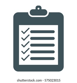 Vector Illustration of Clipboard Icon in gray