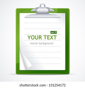 Vector illustration of clipboard text