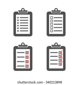 A Vector Illustration Of A Clipboards.
Clipboard Check Marks Icon Illustration.
Testing Or Verifying Information.