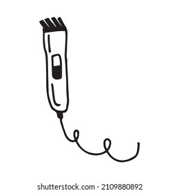 vector illustration of clipper with doodle style