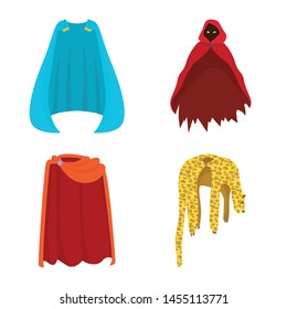 Vector illustration of cloak and clothes icon. Collection of cloak and garment vector icon for stock.