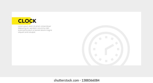 VECTOR ILLUSTRATION OF CLOCK BANNER CONCEPT