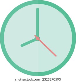 Vektorgrafik einer Uhr im flachen Design-Stil.